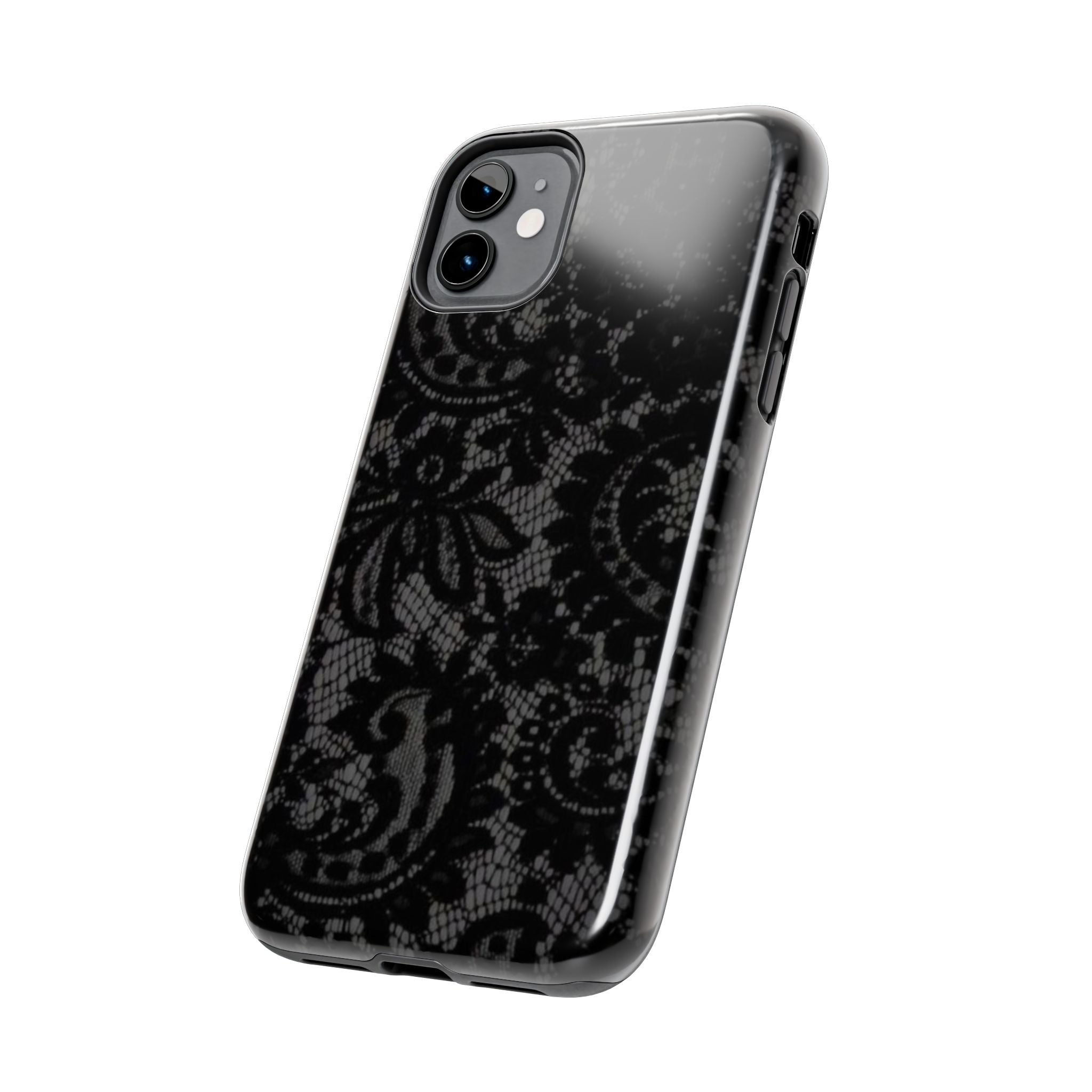 Black Lace Pattern Phone Case | Tough Phone Case