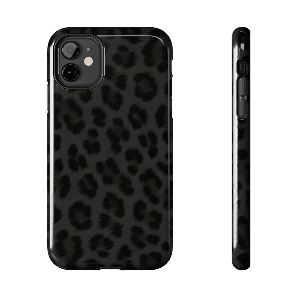 Black Leopard Print Phone Case | Tough Phone Case