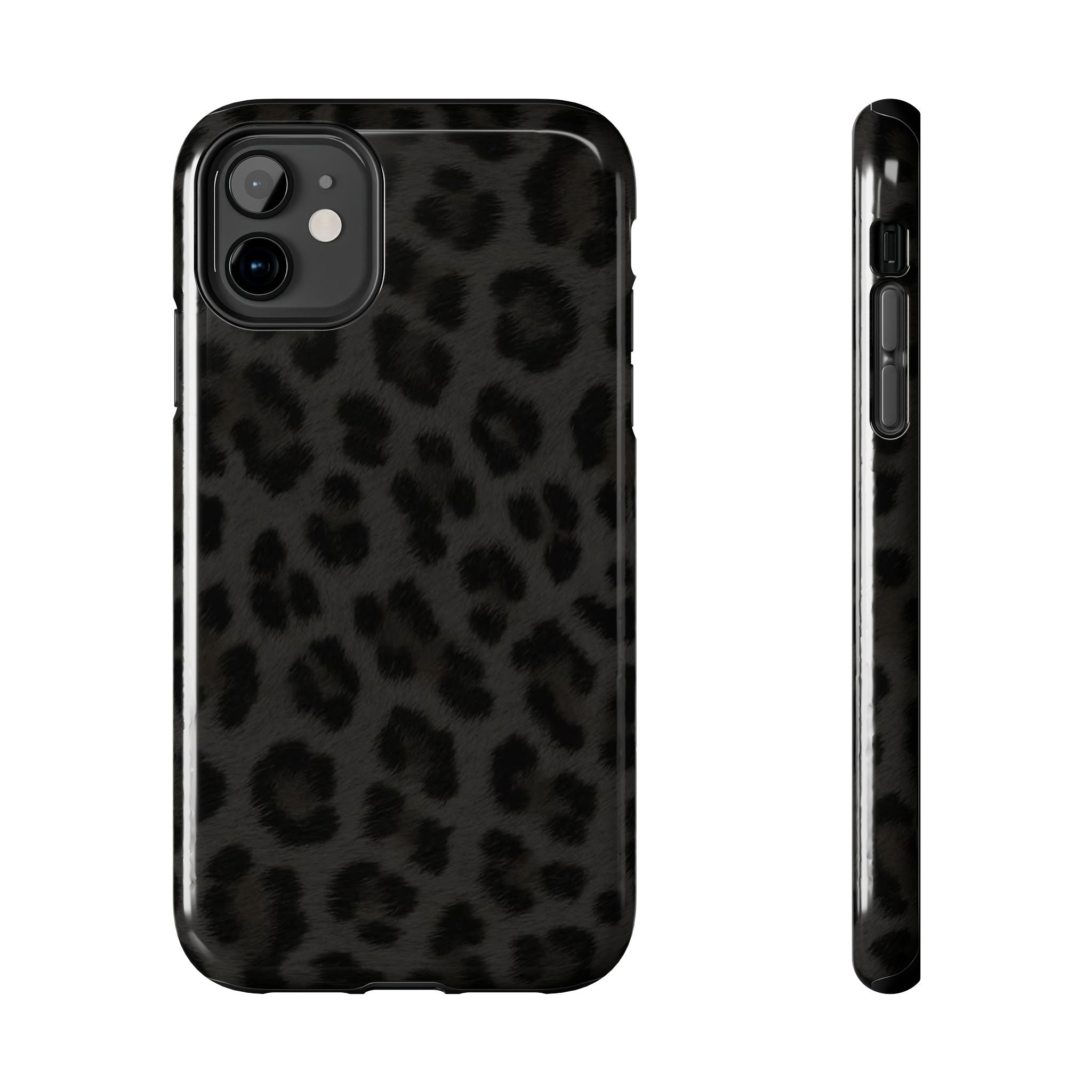 Black Leopard Print Phone Case | Tough Phone Case