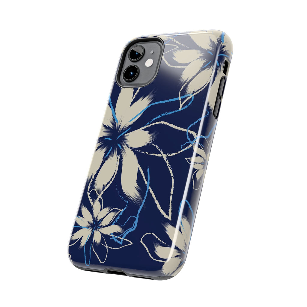 Blue & White Flower | Tough Phone Case