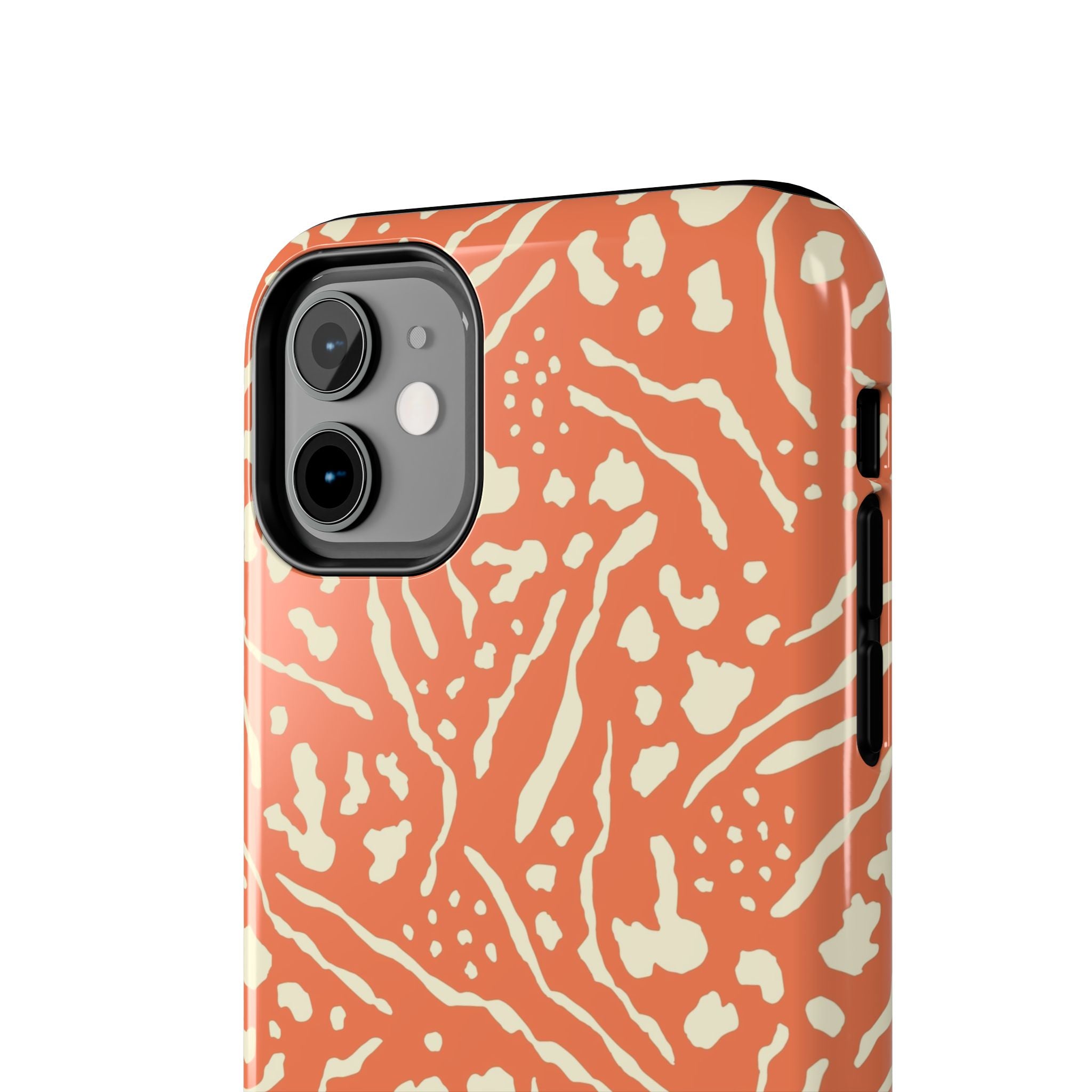 Abstract Terracotta Pattern Phone Case | Coral Cream Animal Print