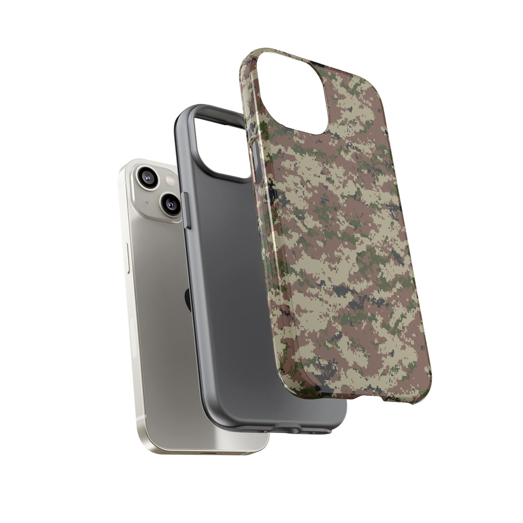 Digital Woodland Camo Tough Cases | Phone Case, Military Camouflage Pattern