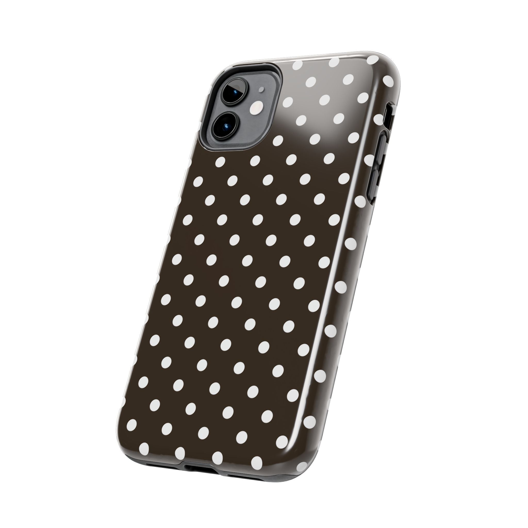 Brown Polka Dot Phone Case | Tough Phone Case "