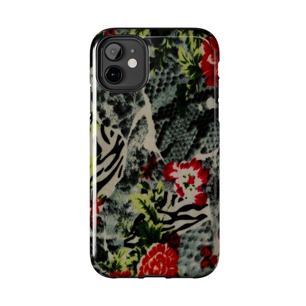 Floral Zebra Mix phone case | Tough Phone Cases