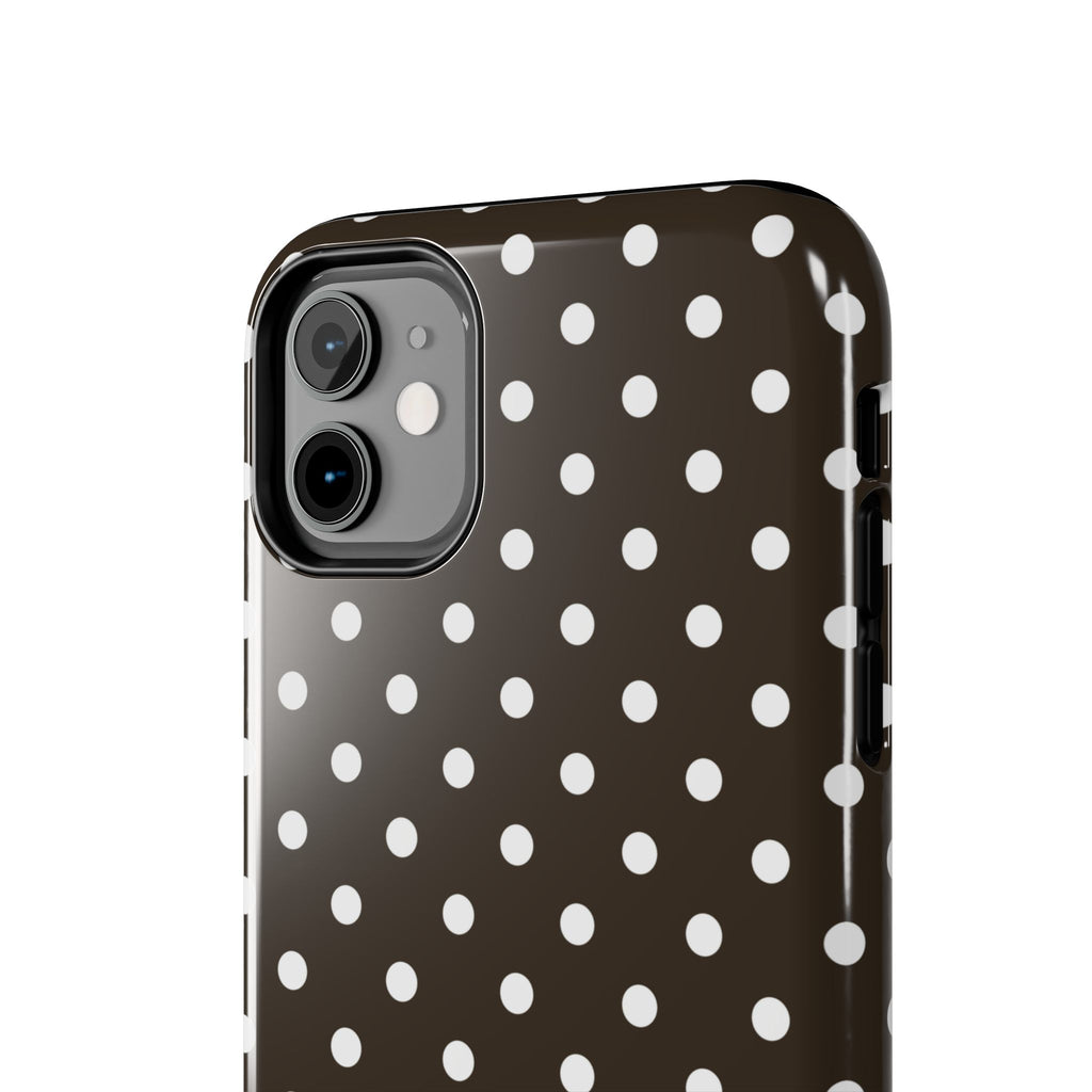 Brown Polka Dot Phone Case | Tough Phone Case "