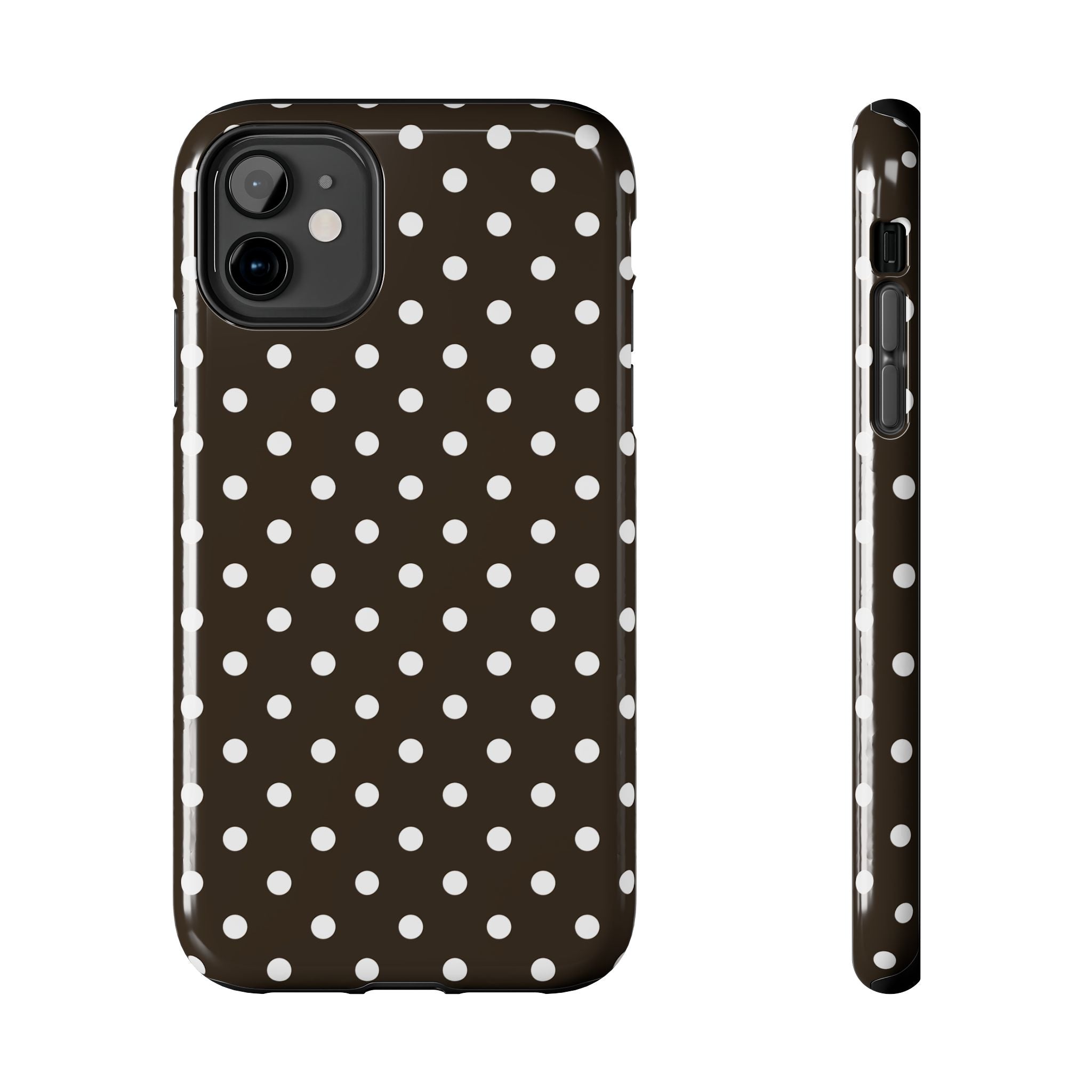 Brown Polka Dot Phone Case | Tough Phone Case "