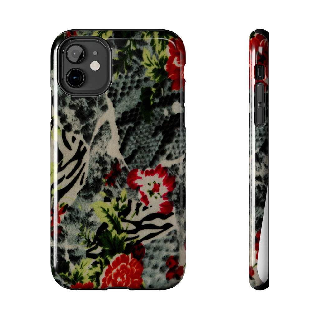 Floral Zebra Mix phone case | Tough Phone Cases
