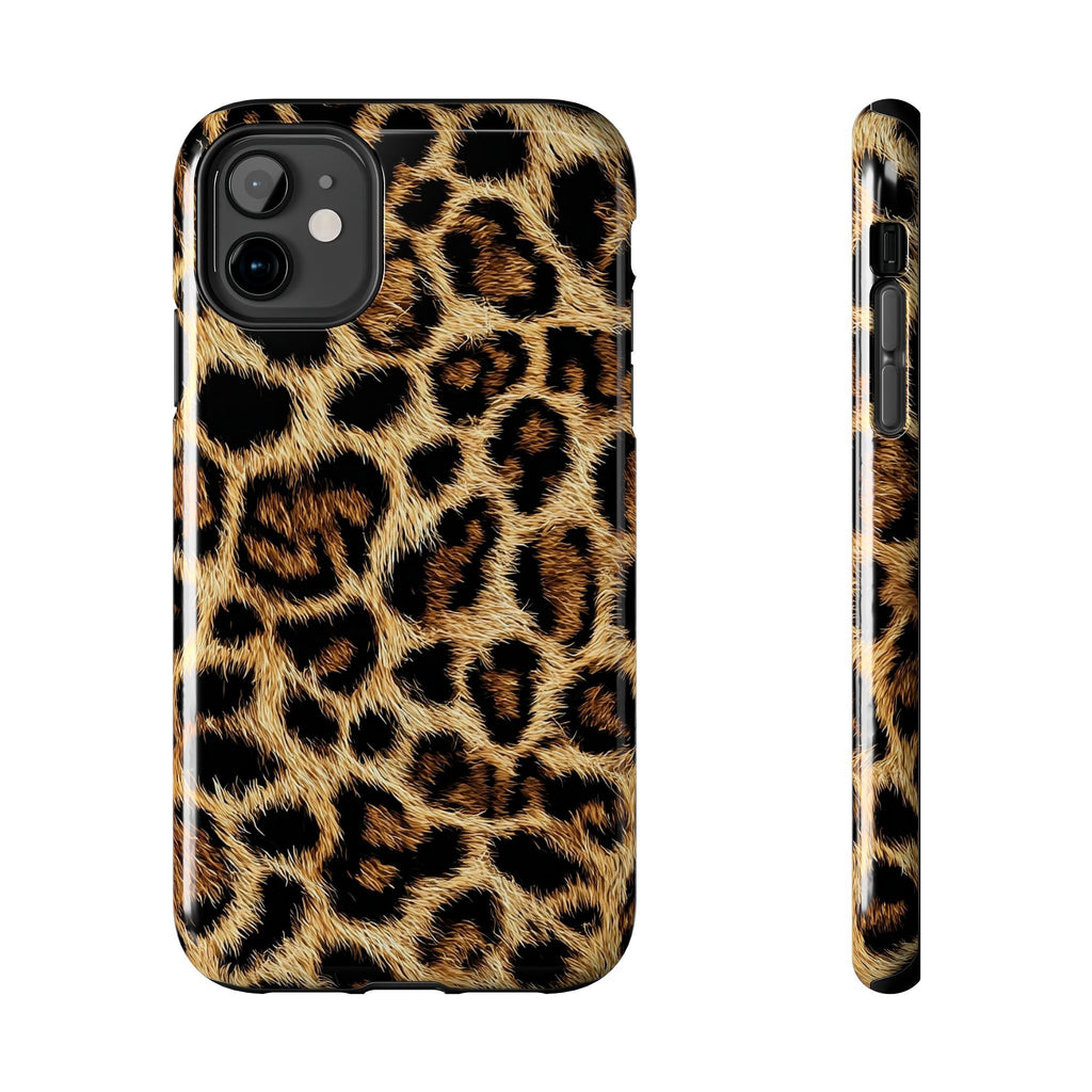 Leopard Print Phone Case | Faux Fur Animal Print iPhone Cover