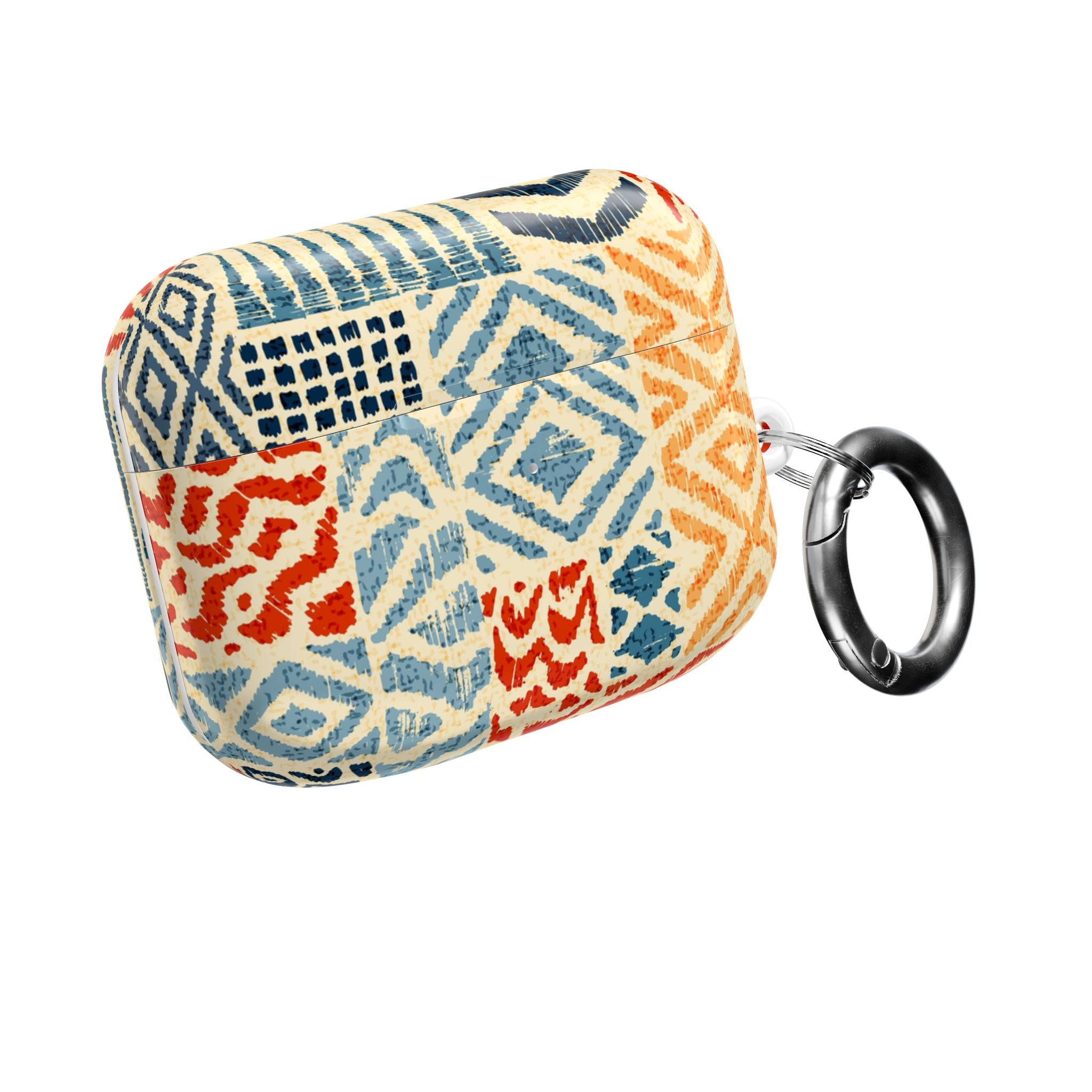 Boho Patchwork Pattern AirPod Case | Tribal Geometric Print
