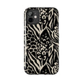 Black and Cream Animal Print Phone Case | Tough Phone Case