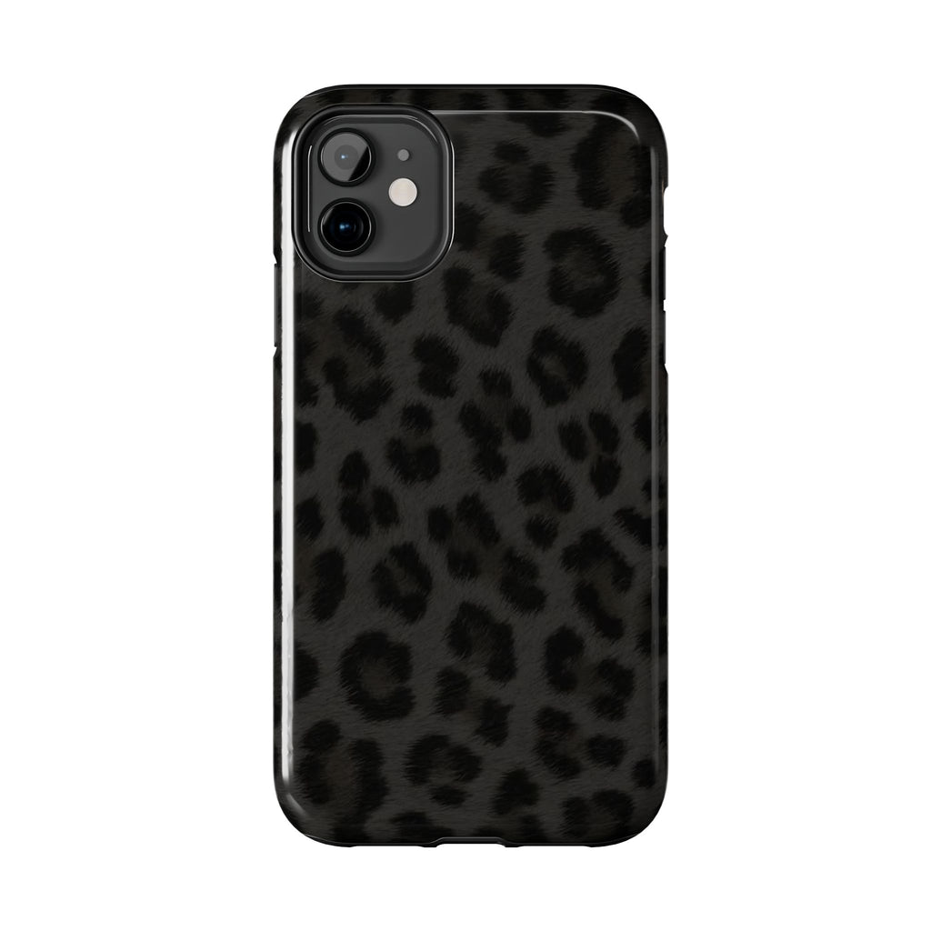Black Leopard Print Phone Case | Tough Phone Case