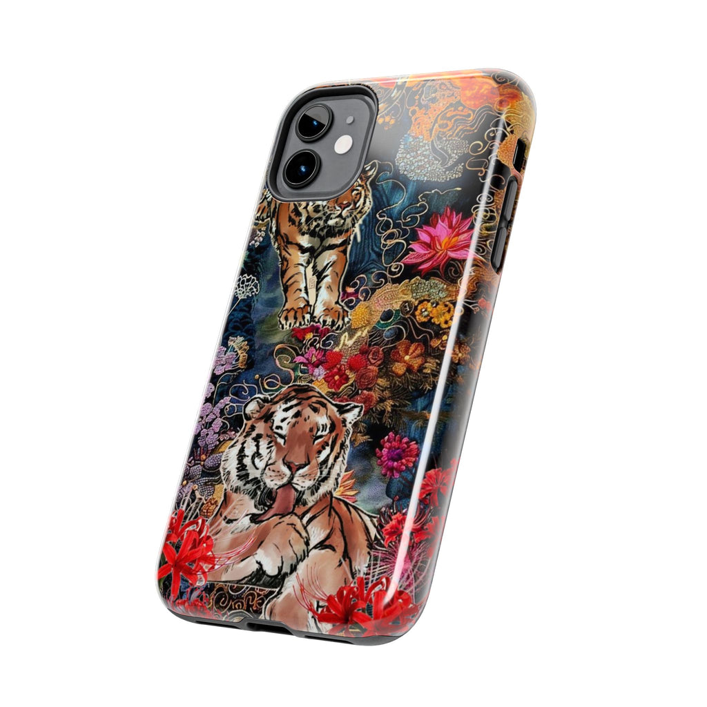 Tiger Floral Phone Case | Japanese Tattoo Style iPhone Cover