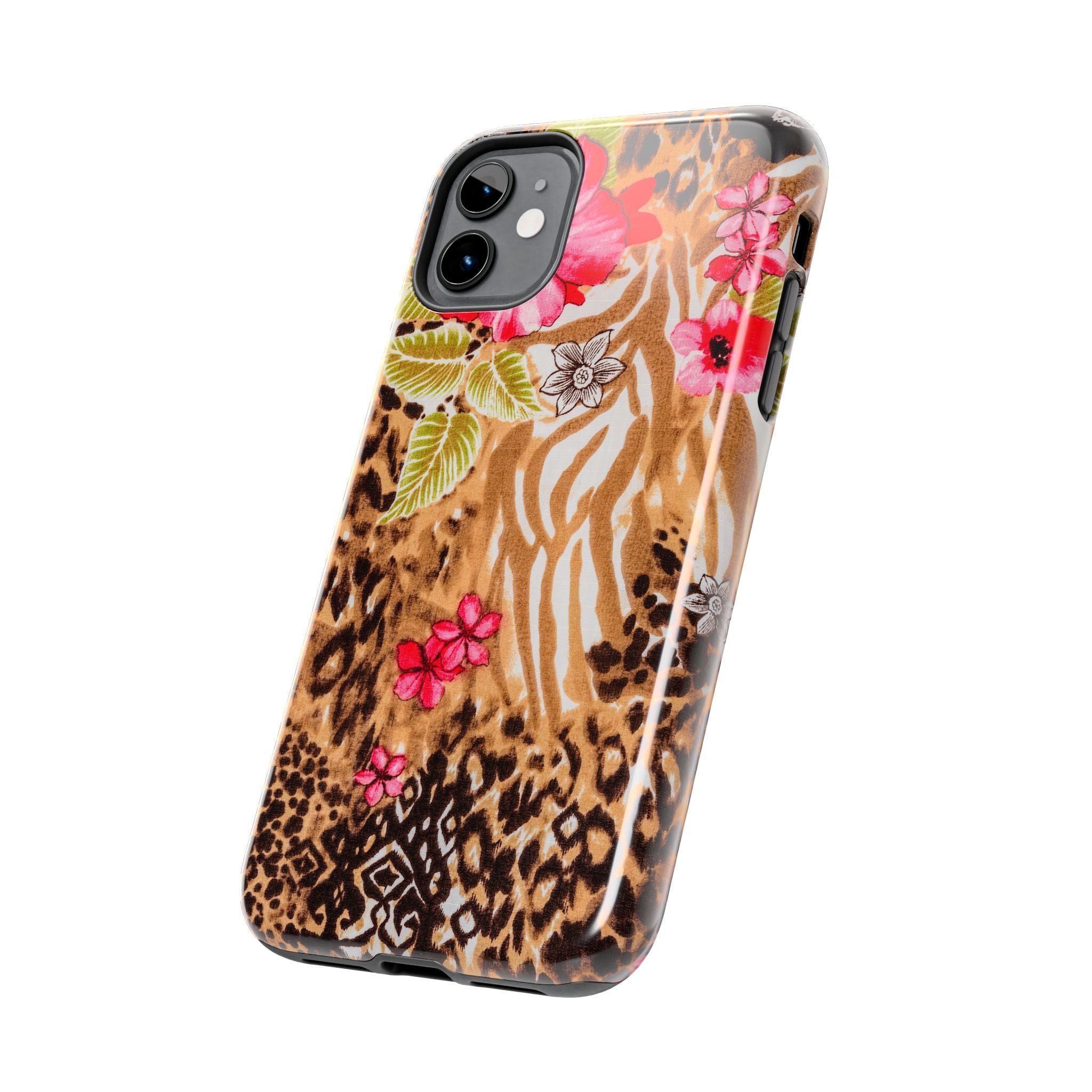Floral Leopard Print Phone Case | Tough Phone Cases