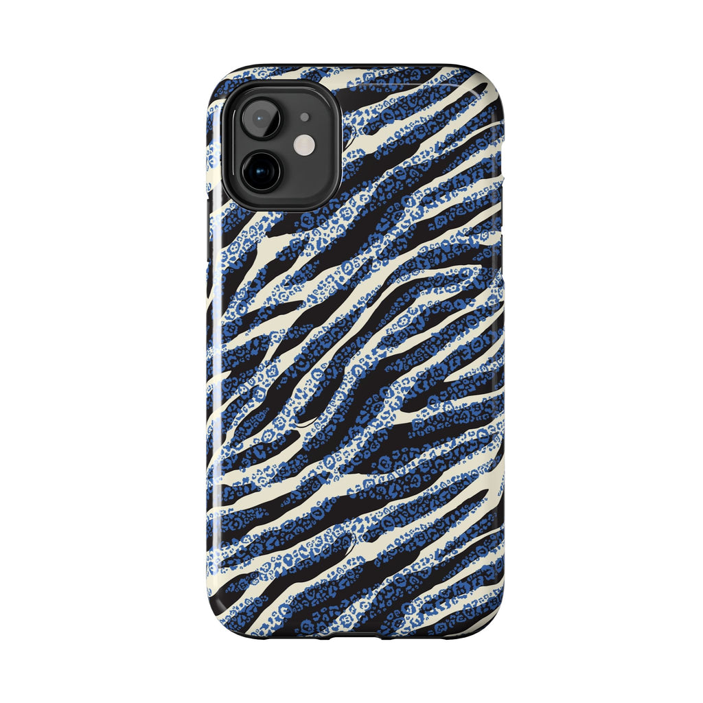 Blue Zebra Abstract Animal Print | Tough Phone Cases