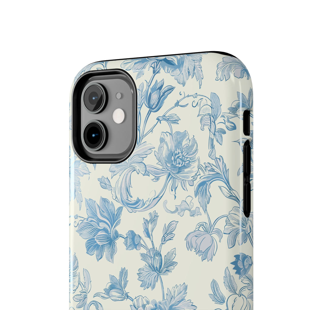 Blue Toile Floral Phone Case | Tough Phone Cases