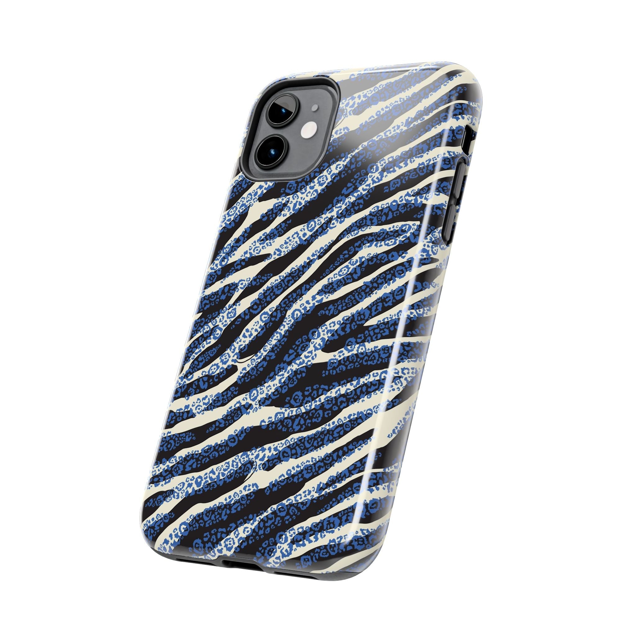 Blue Zebra Abstract Animal Print | Tough Phone Cases